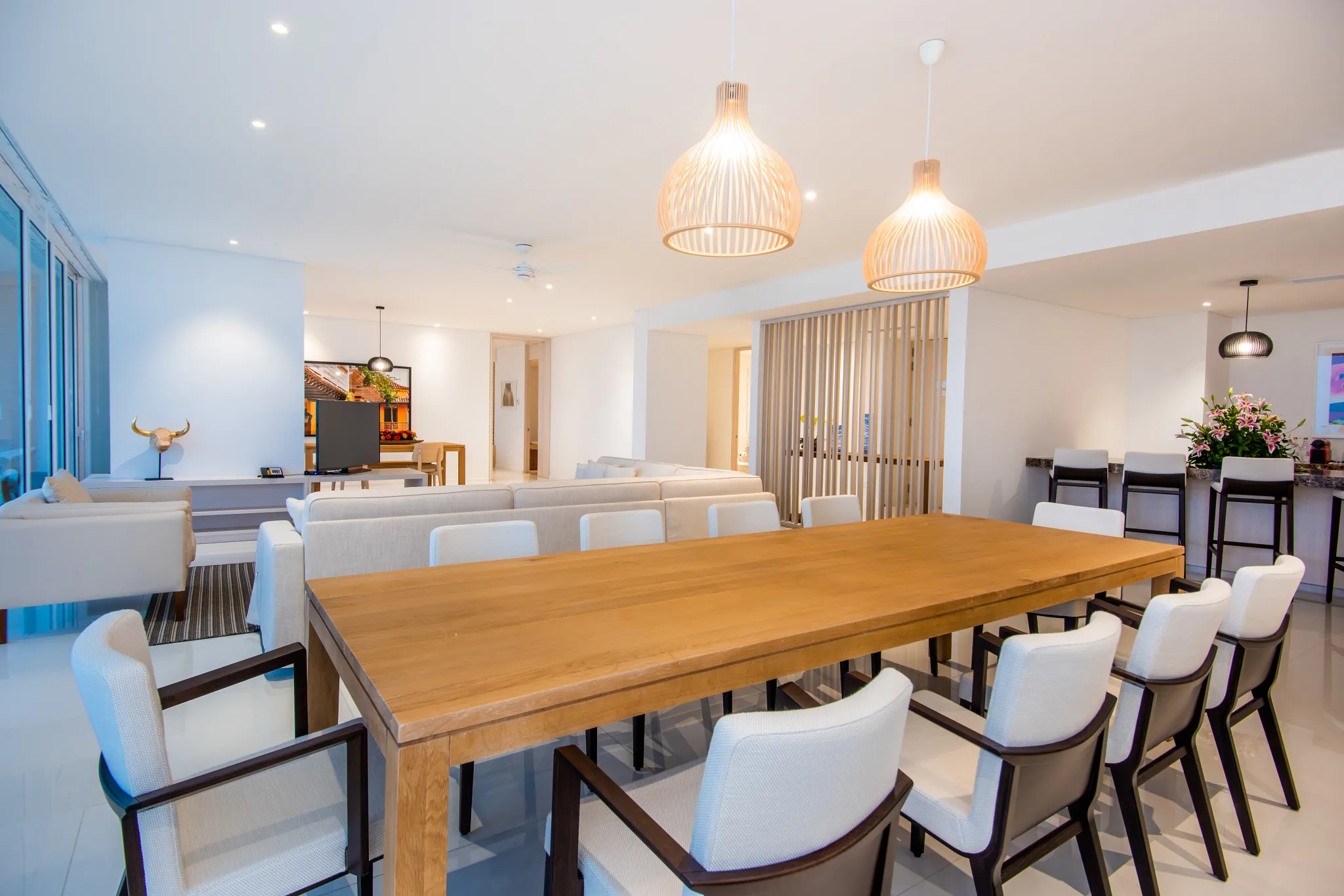 Preferred Club Presidential Suite Oceanfront Dining Area — Dreams Karibana Cartagena