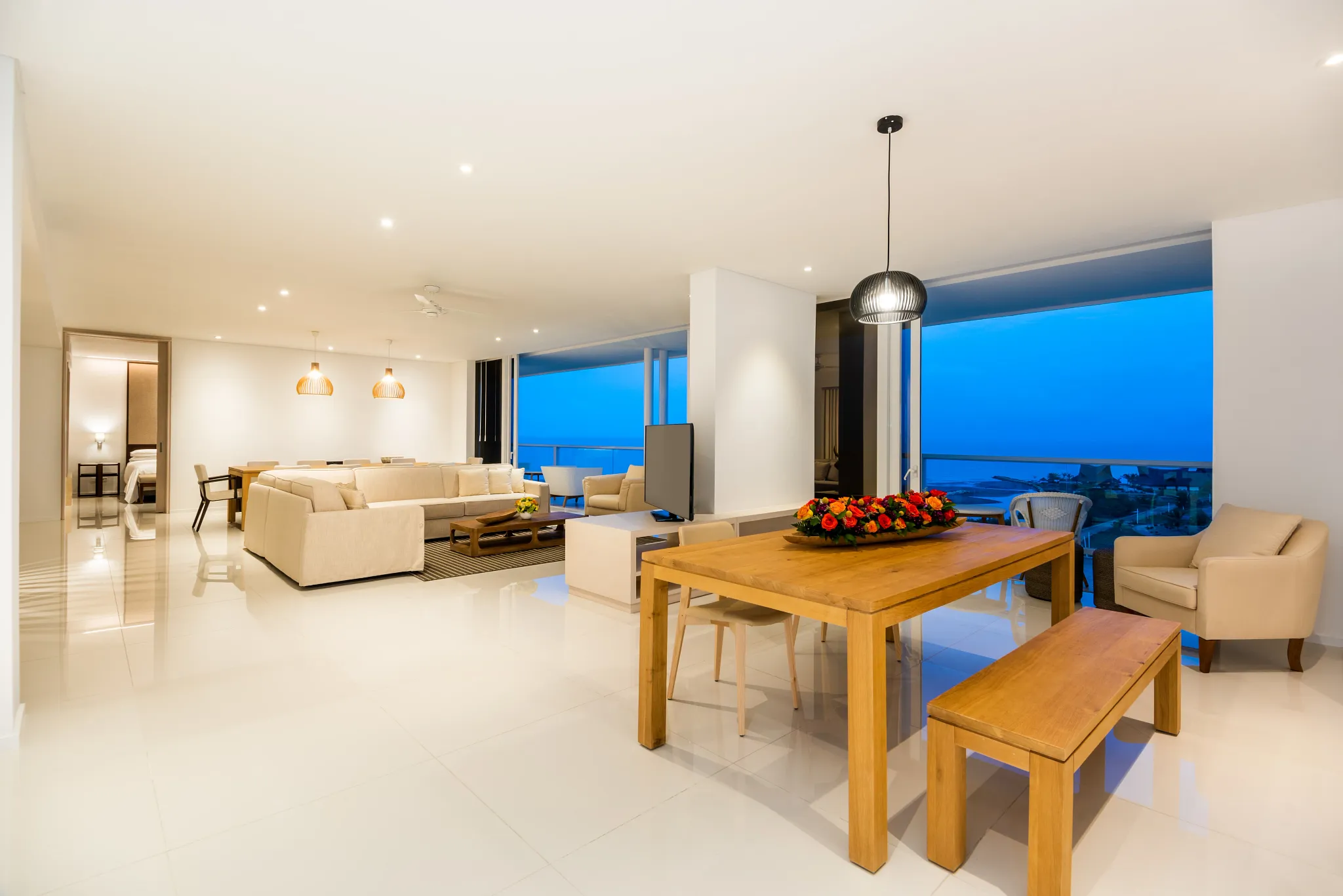 Preferred Club Presidential Suite Oceanfront Living Area — Dreams Karibana Cartagena