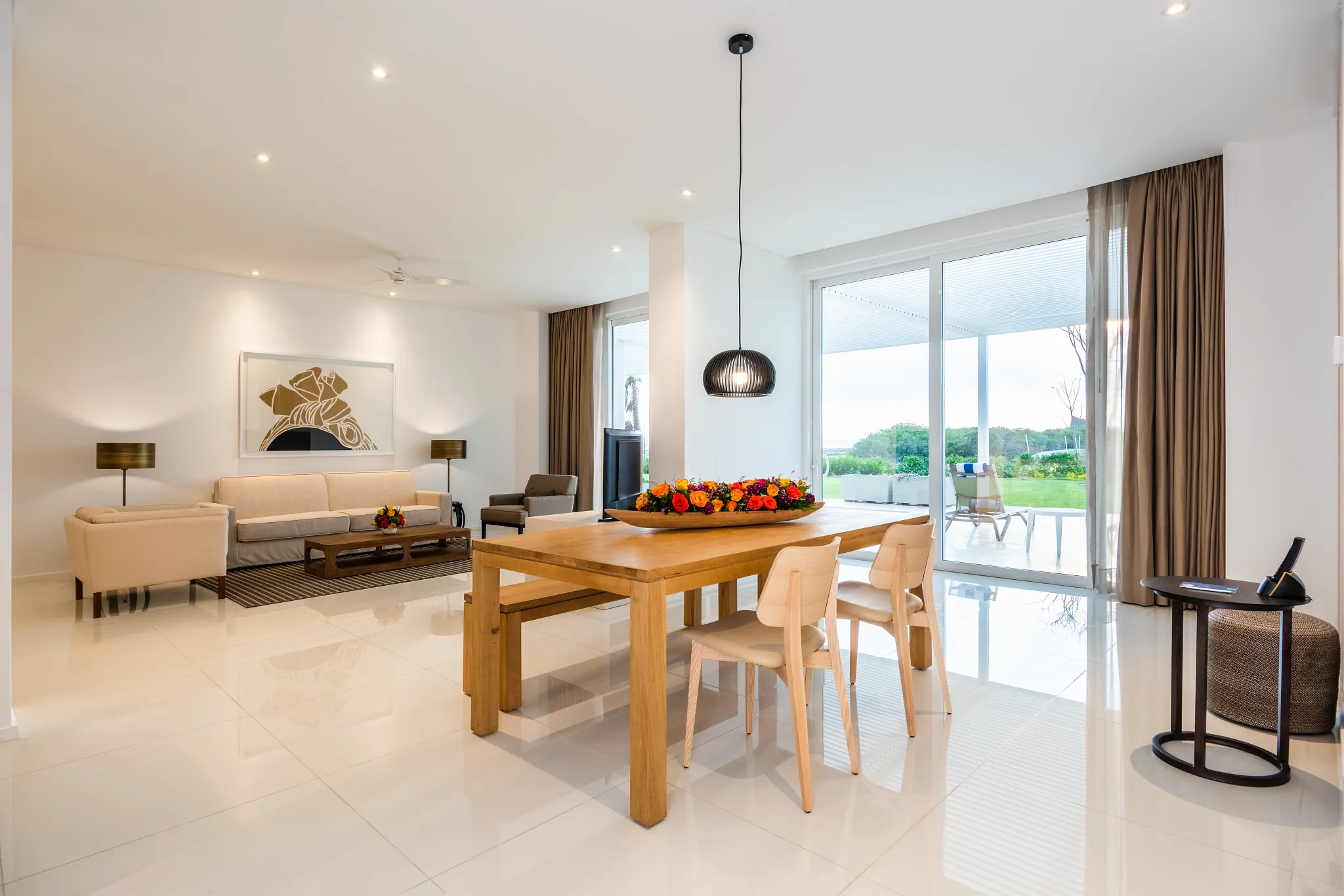Preferred Club Presidential Suite Swim-Out Tropical View Living Area — Dreams Karibana Cartagena