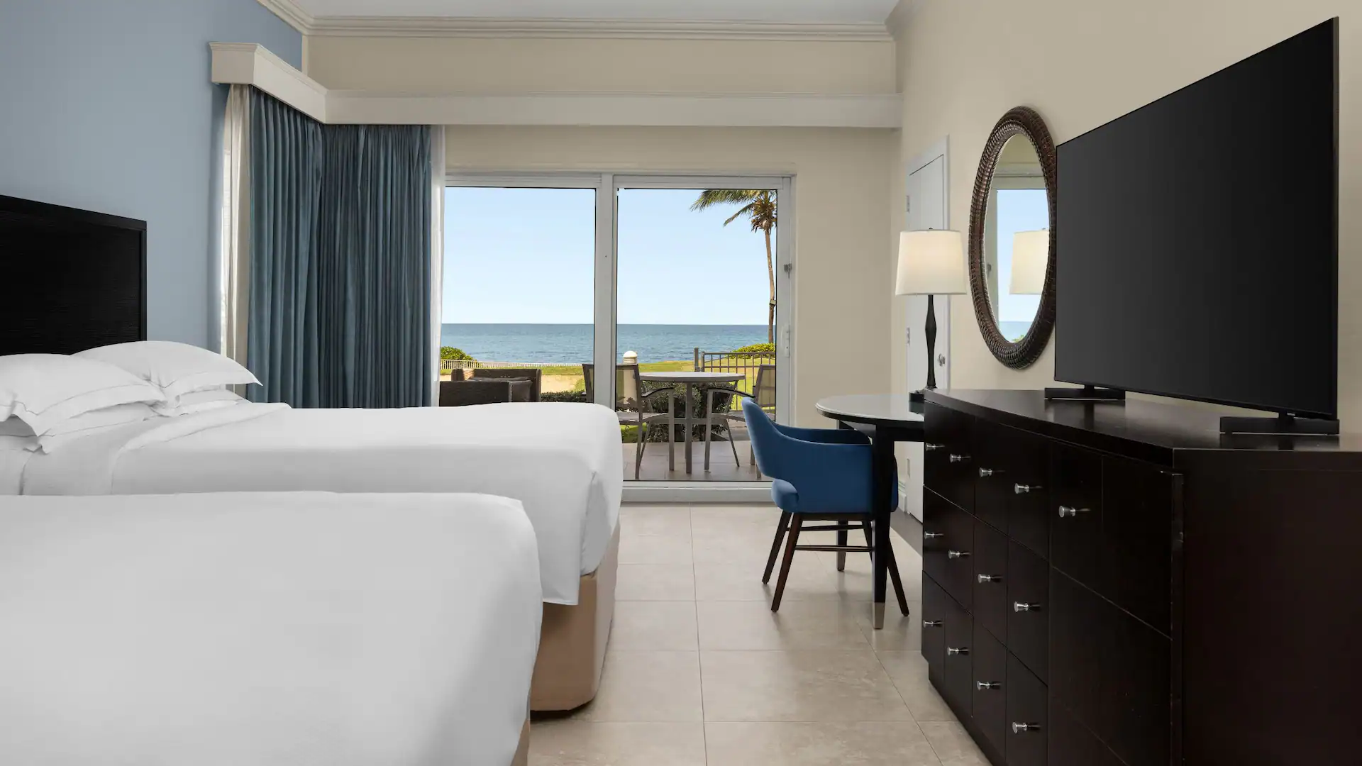 Oceanfront Walkout Room Double Beds — Dreams Rose Hall Beach