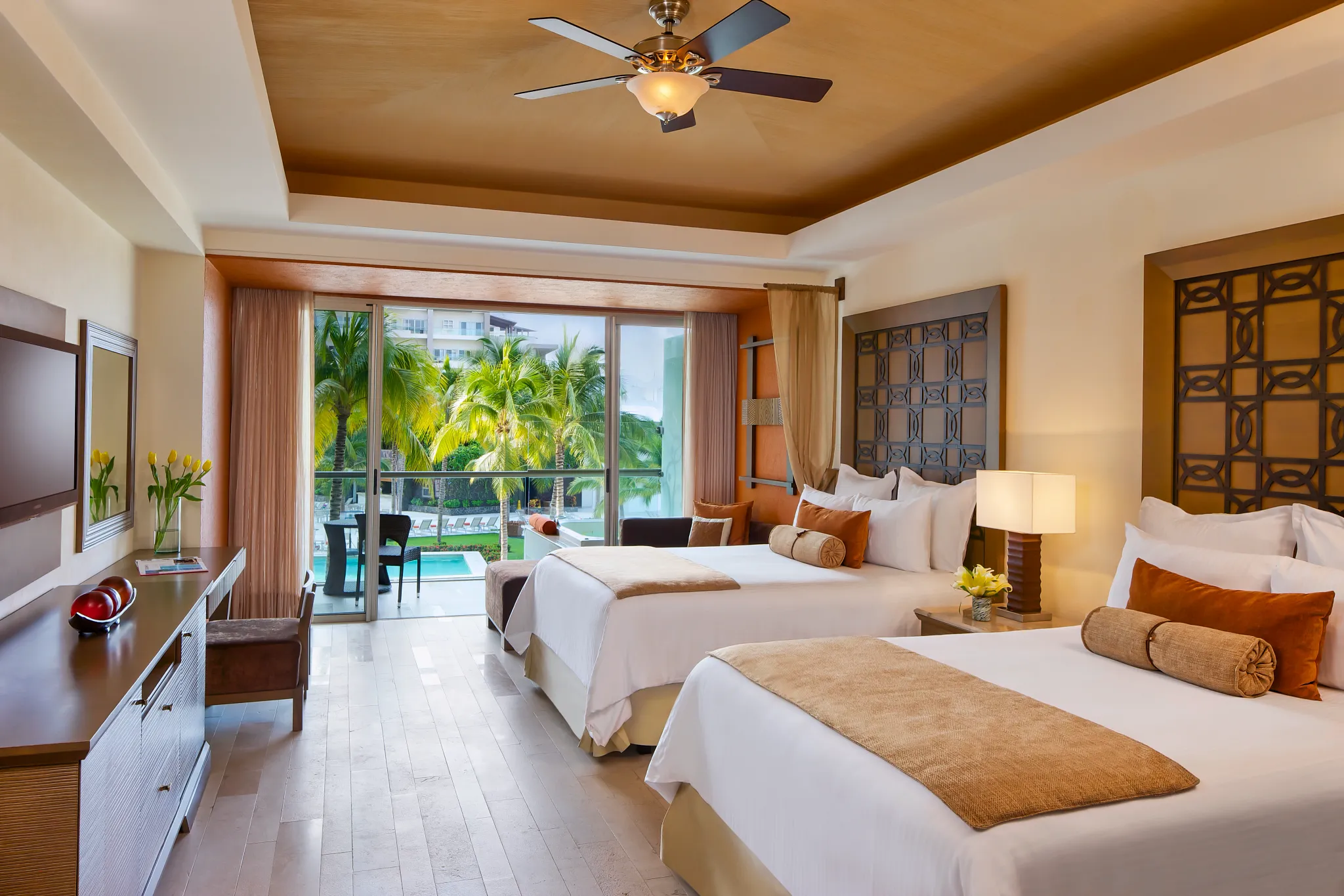 Preferred Club Junior Suite Garden View double beds — Dreams Vallarta Bay