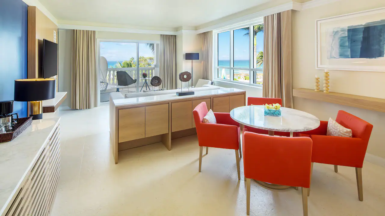 One-Bedroom Ocean View Suite living area