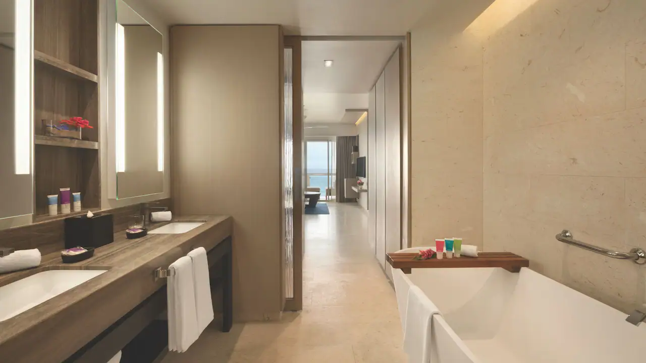 Ocean Front Junior Suite Bathroom — Hyatt Ziva Rose Hall