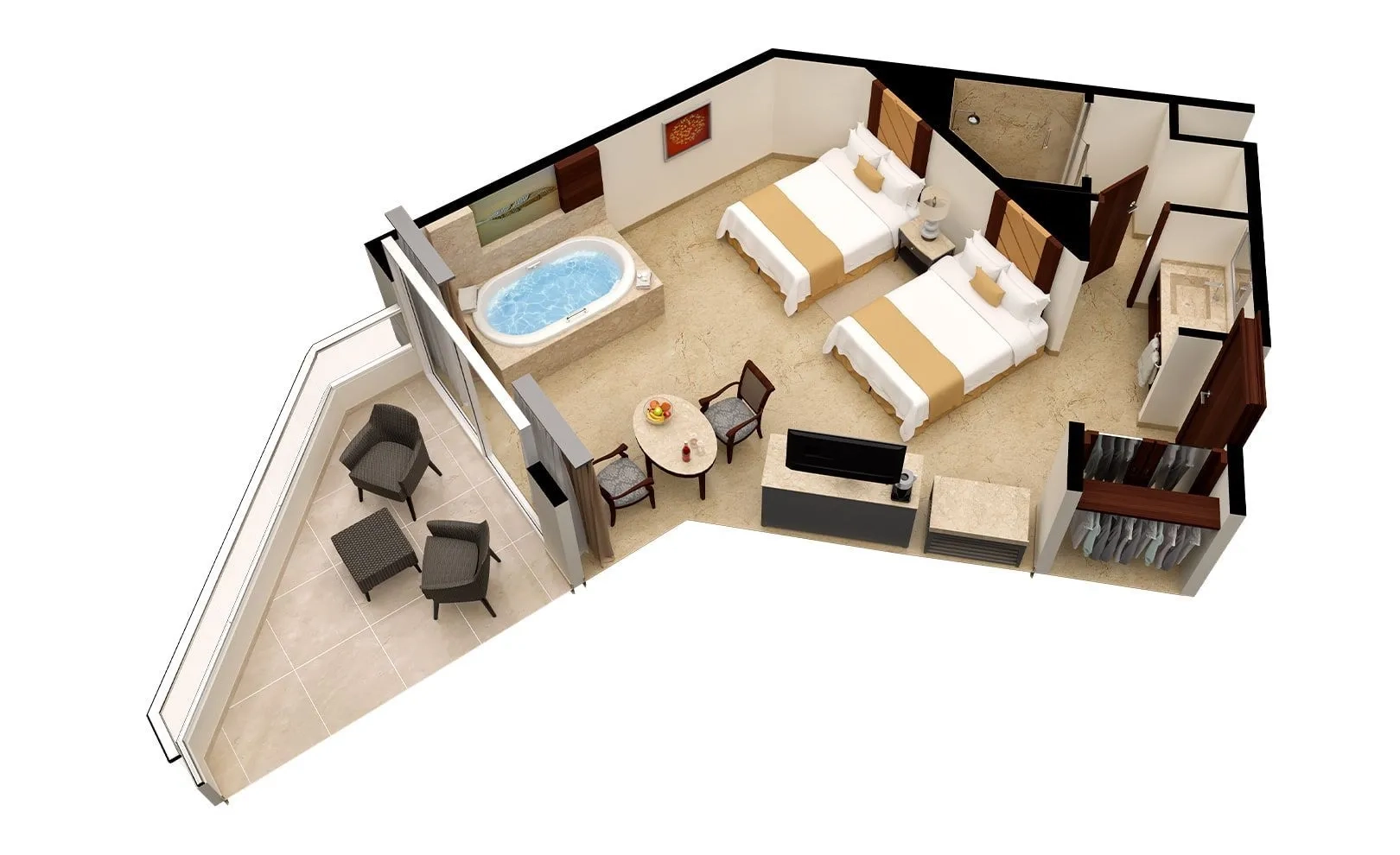 Superior Deluxe Ocean View layout