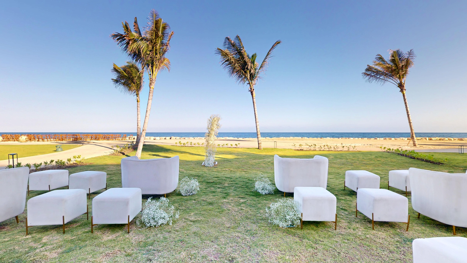 Garden Scape wedding setup — Princess Grand Jamaica