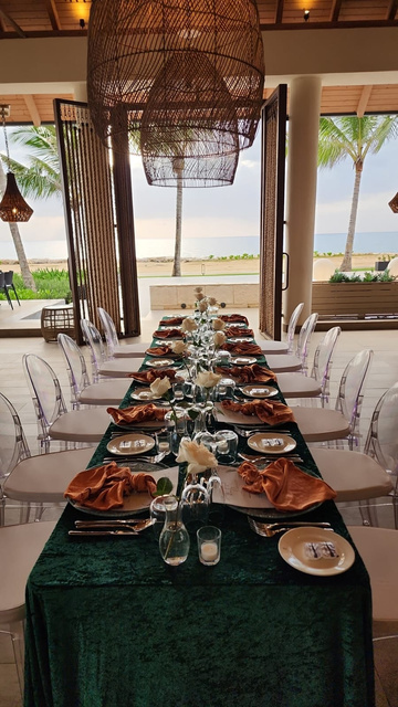 Reef Restaurant dinner setup — Princess Grand Jamaica