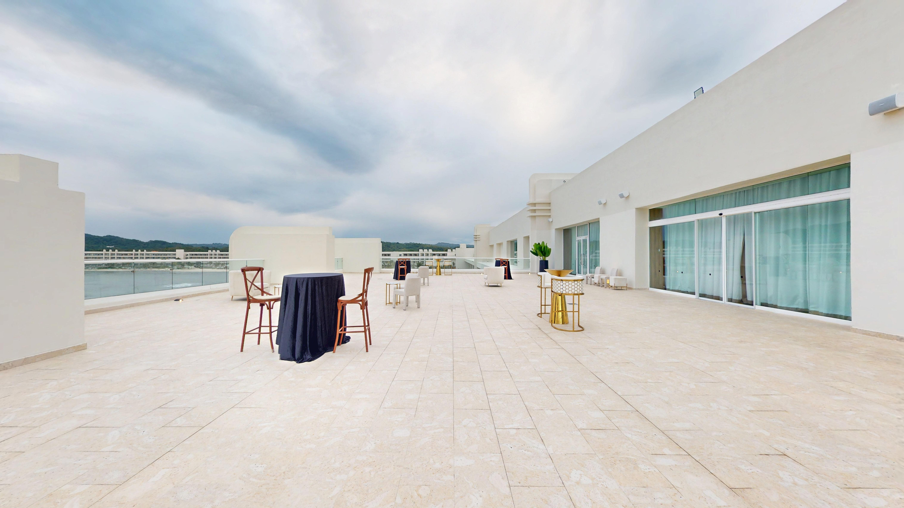 Bridal Sky Terrace cocktail setup — Princess Grand Jamaica