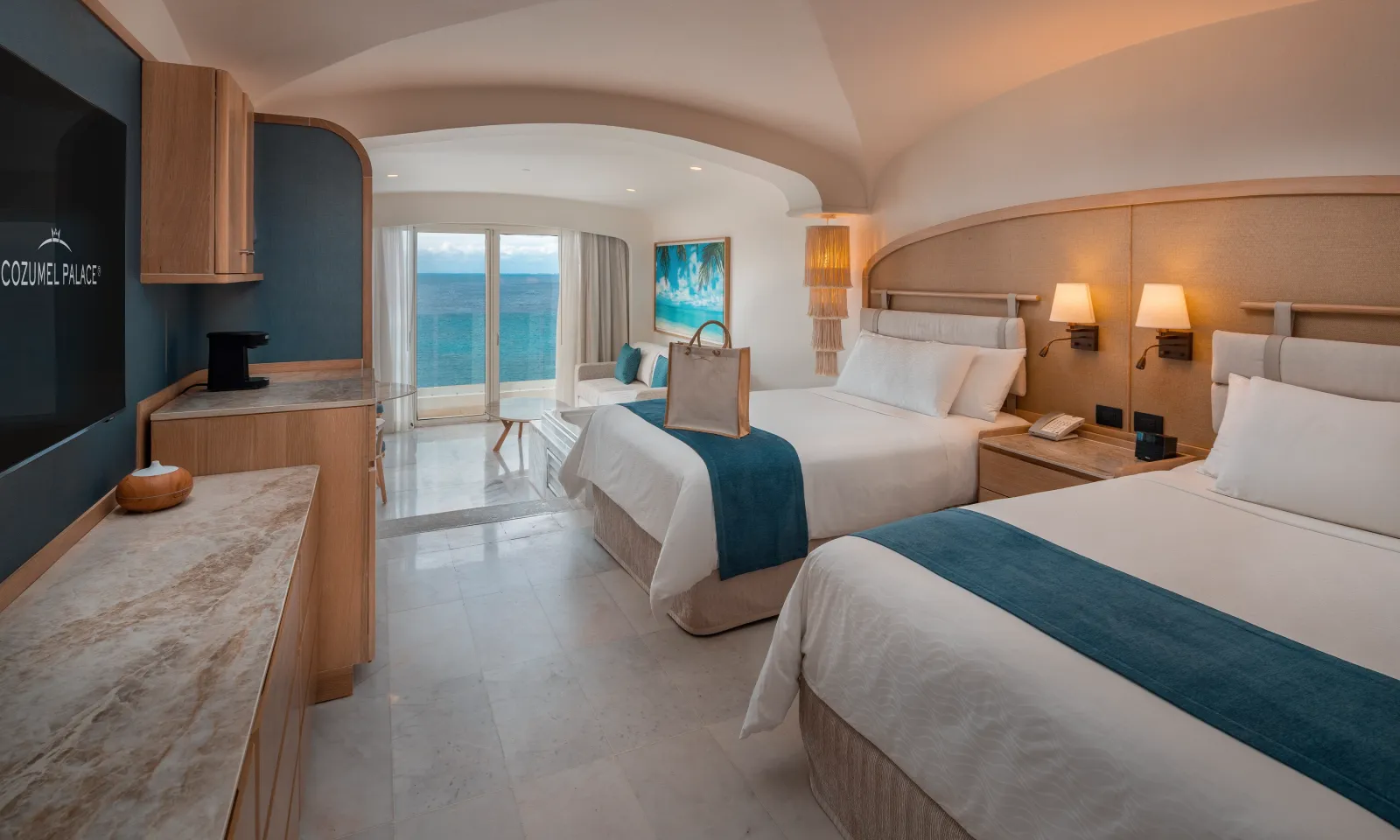 Two-Bedroom Presidential Suite double beds room — Palace Cozumel