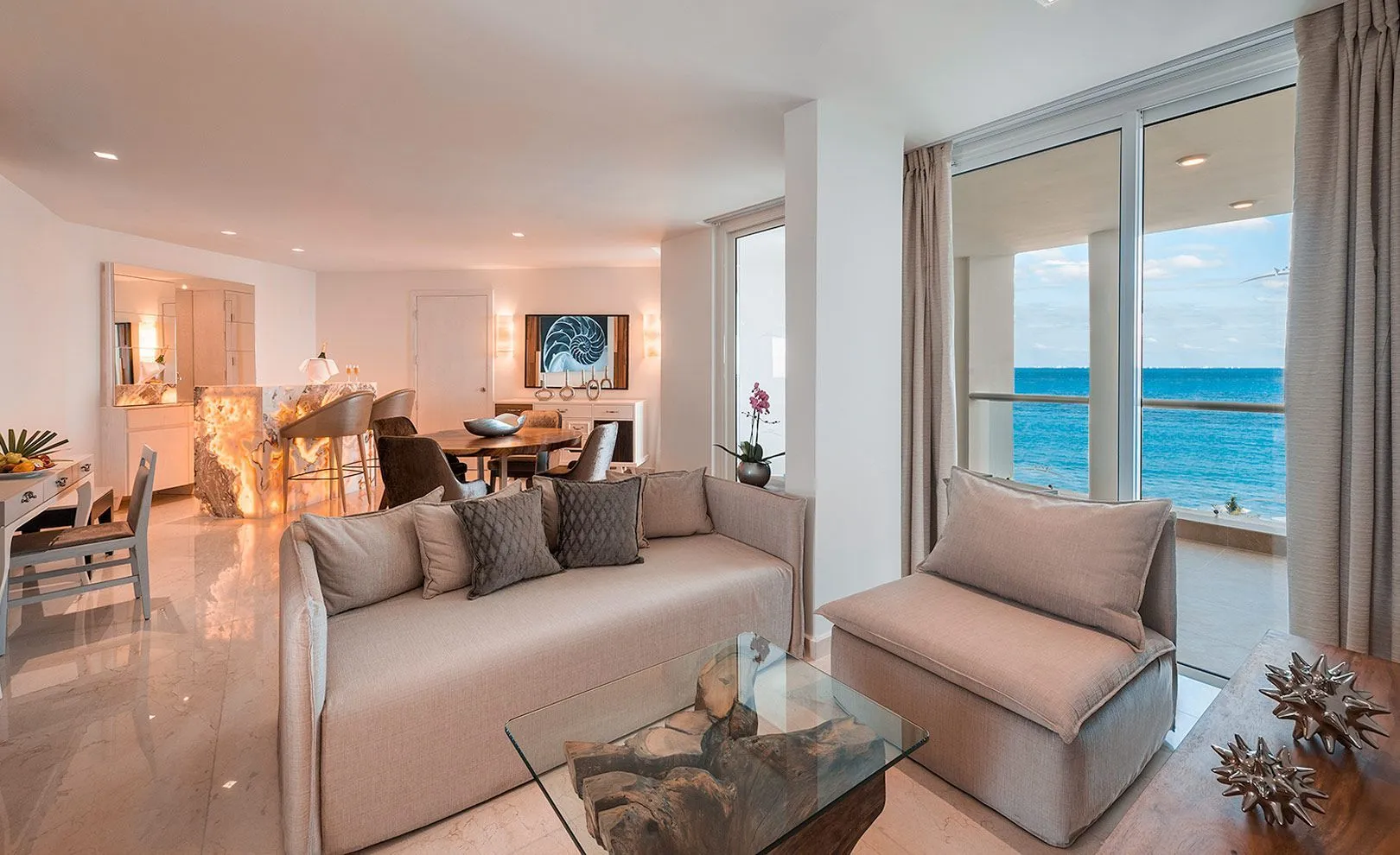 Presidential Suite living area at Playacar Palace