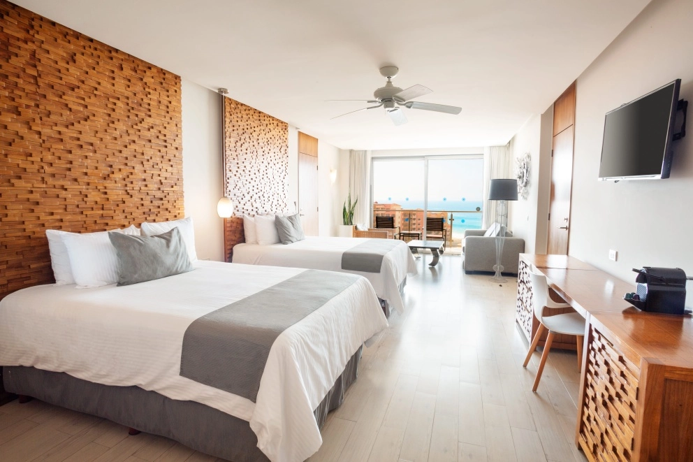 Finisterra Junior Suite double beds at Sandos Finisterra