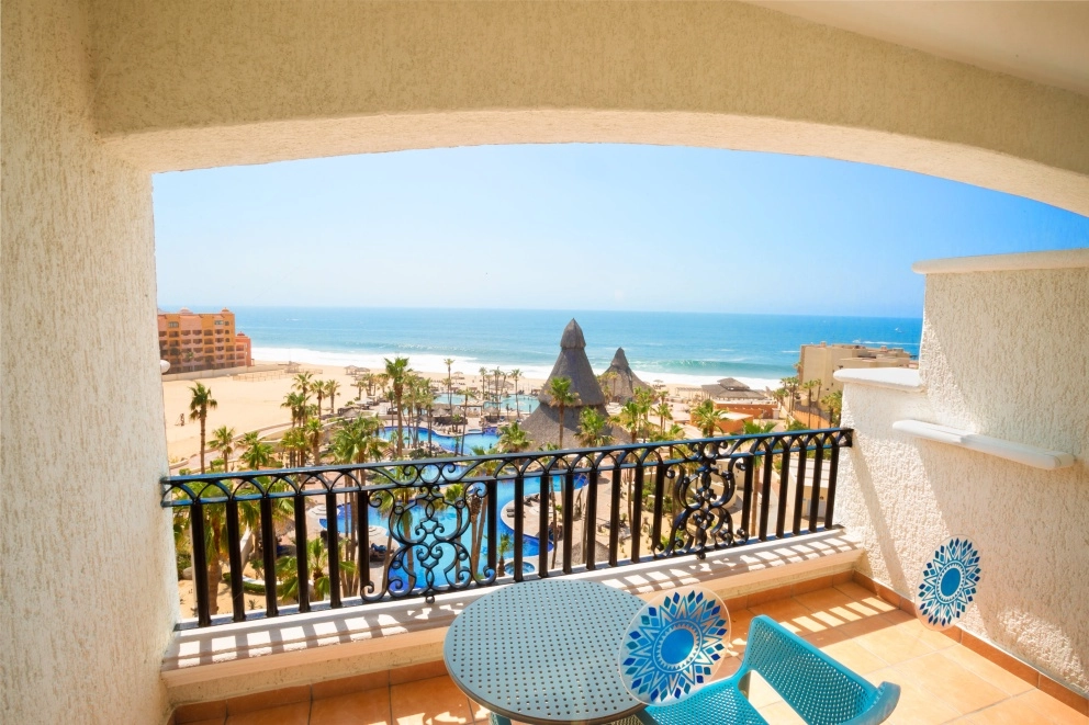 Junior Suite Ocean View terrace at Sandos Finisterra