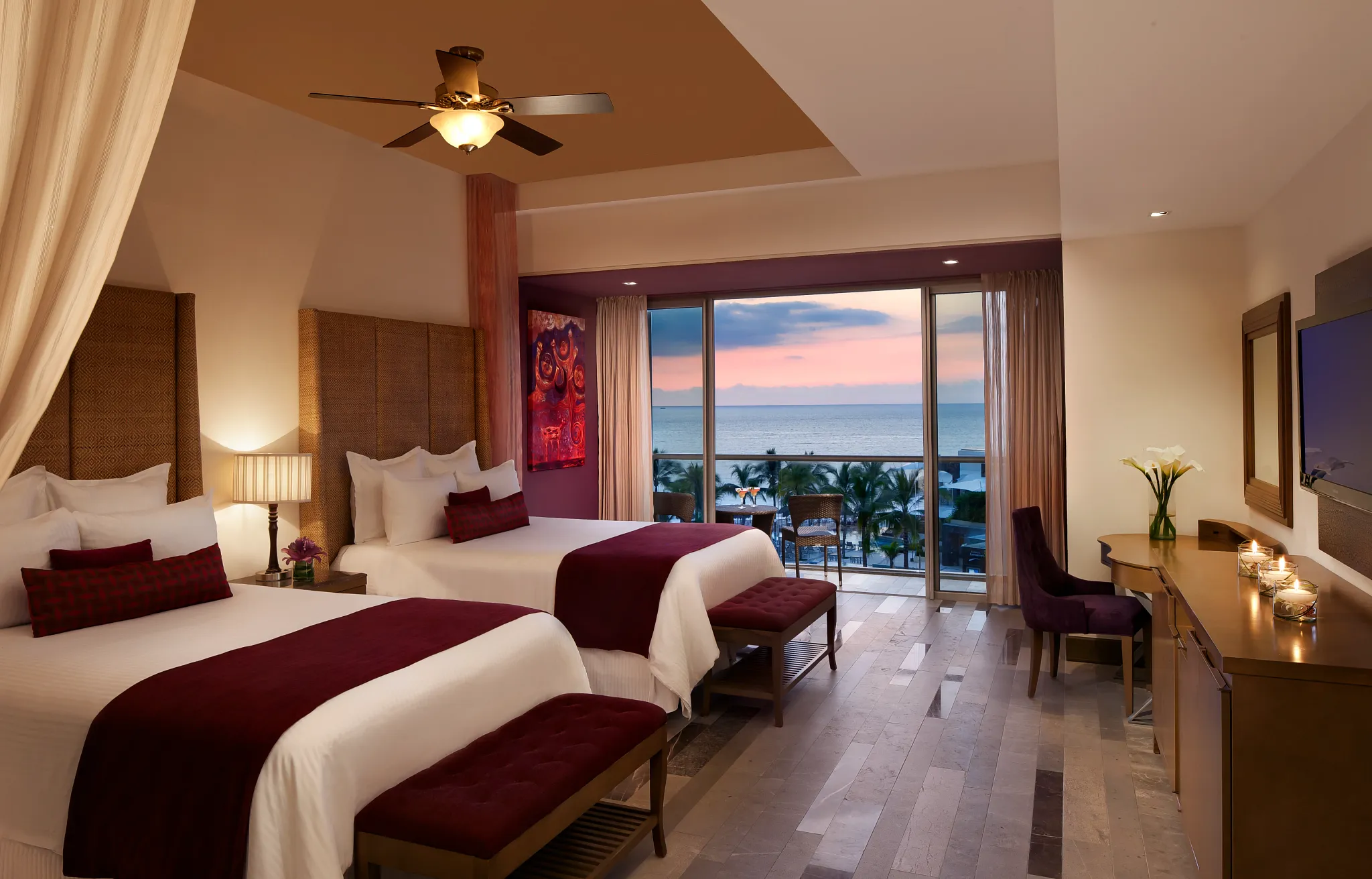 Junior Suite Ocean View double beds — Secrets Vallarta Bay