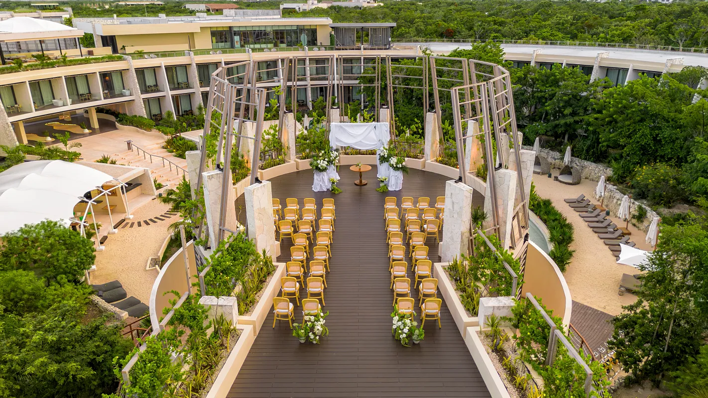 Sky Wedding Gazebo Setup — Secrets Tulum