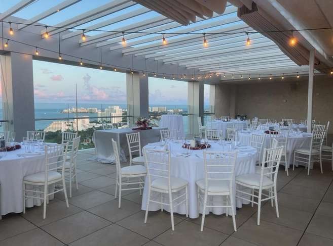 Caribbean Terrace ceremony detail — Breathless Cancun Soul