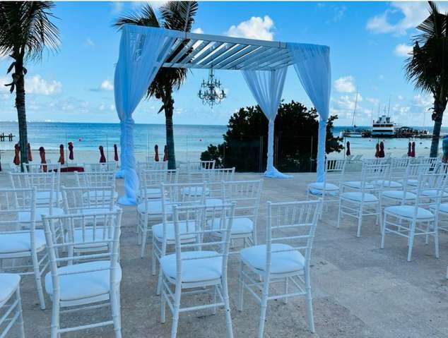 Pool Gazebo cocktail setup — Breathless Cancun Soul