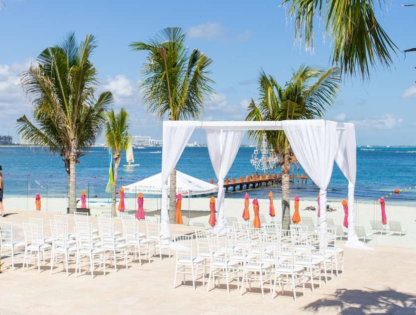 Pool Gazebo evening — Breathless Cancun Soul