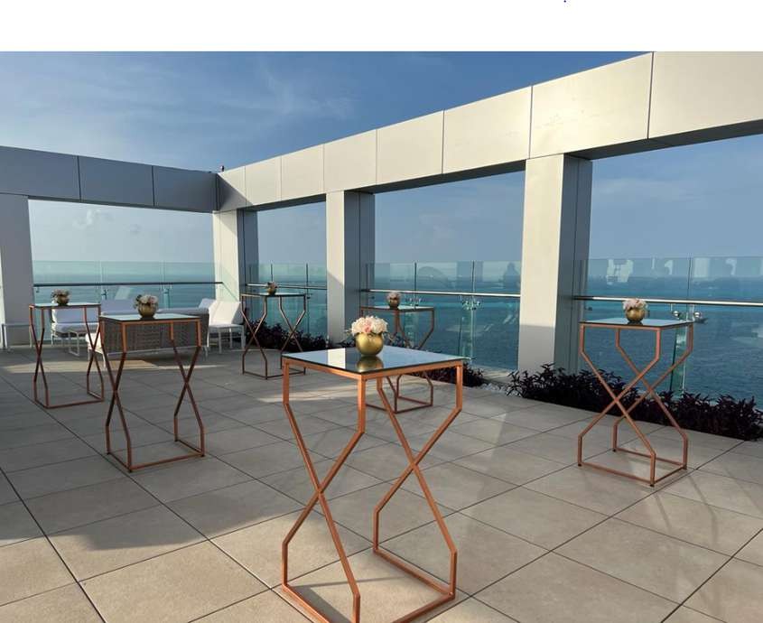 Purple Bar Terrace setup — Breathless Cancun Soul