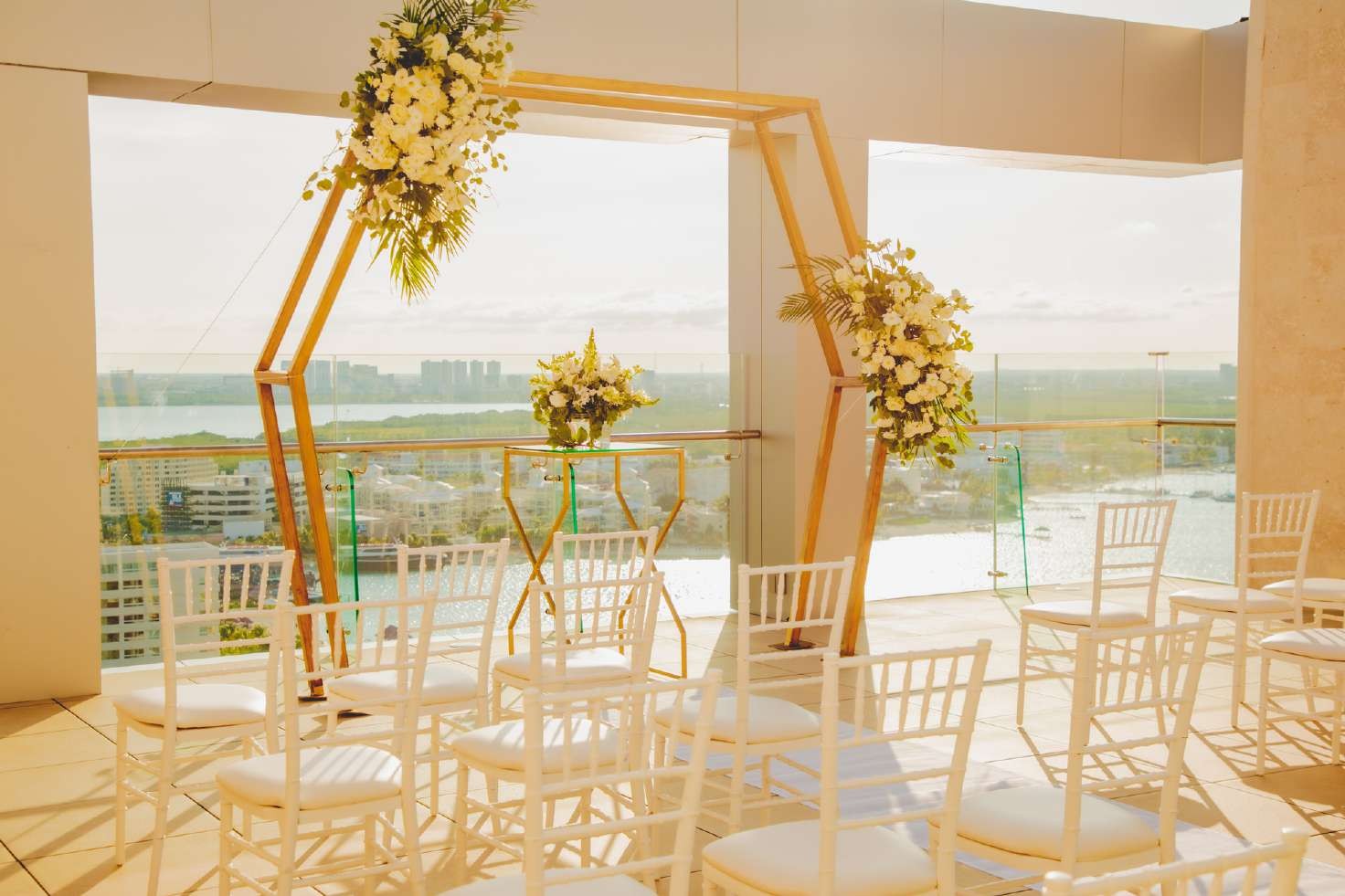Sunset Terrace ceremony — Breathless Cancun Soul xhale rooftop
