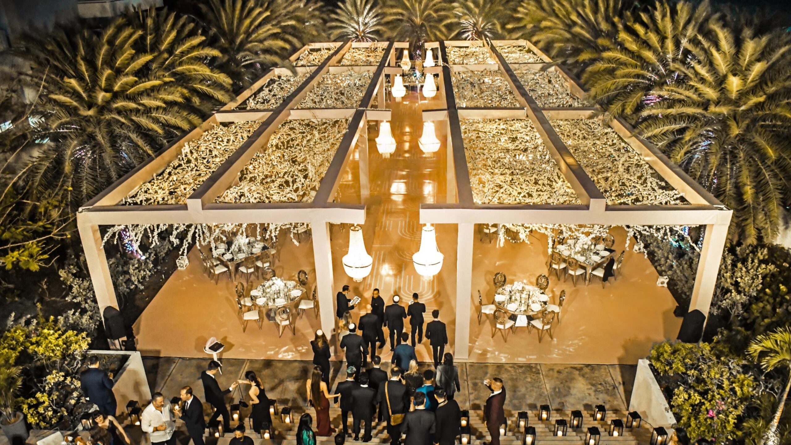Garden Reception Night Aerial View — Dreams Karibana Cartagena