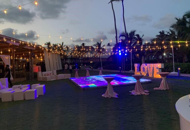 Carnival Garden Reception — Dreams Onyx Destination Wedding