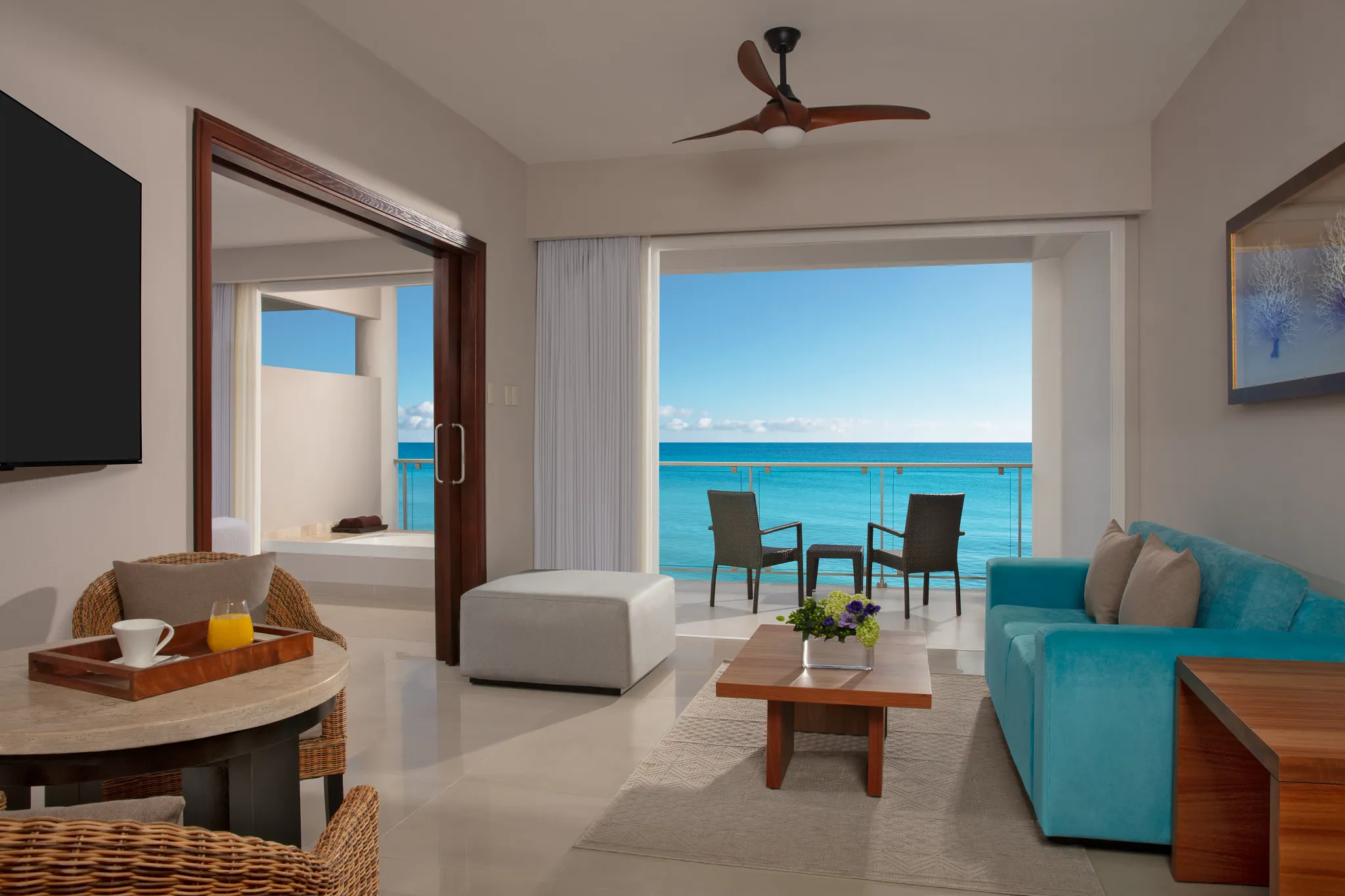 Preferred Club Suite Ocean Front Living Area — Dreams Jade Resort & Spa