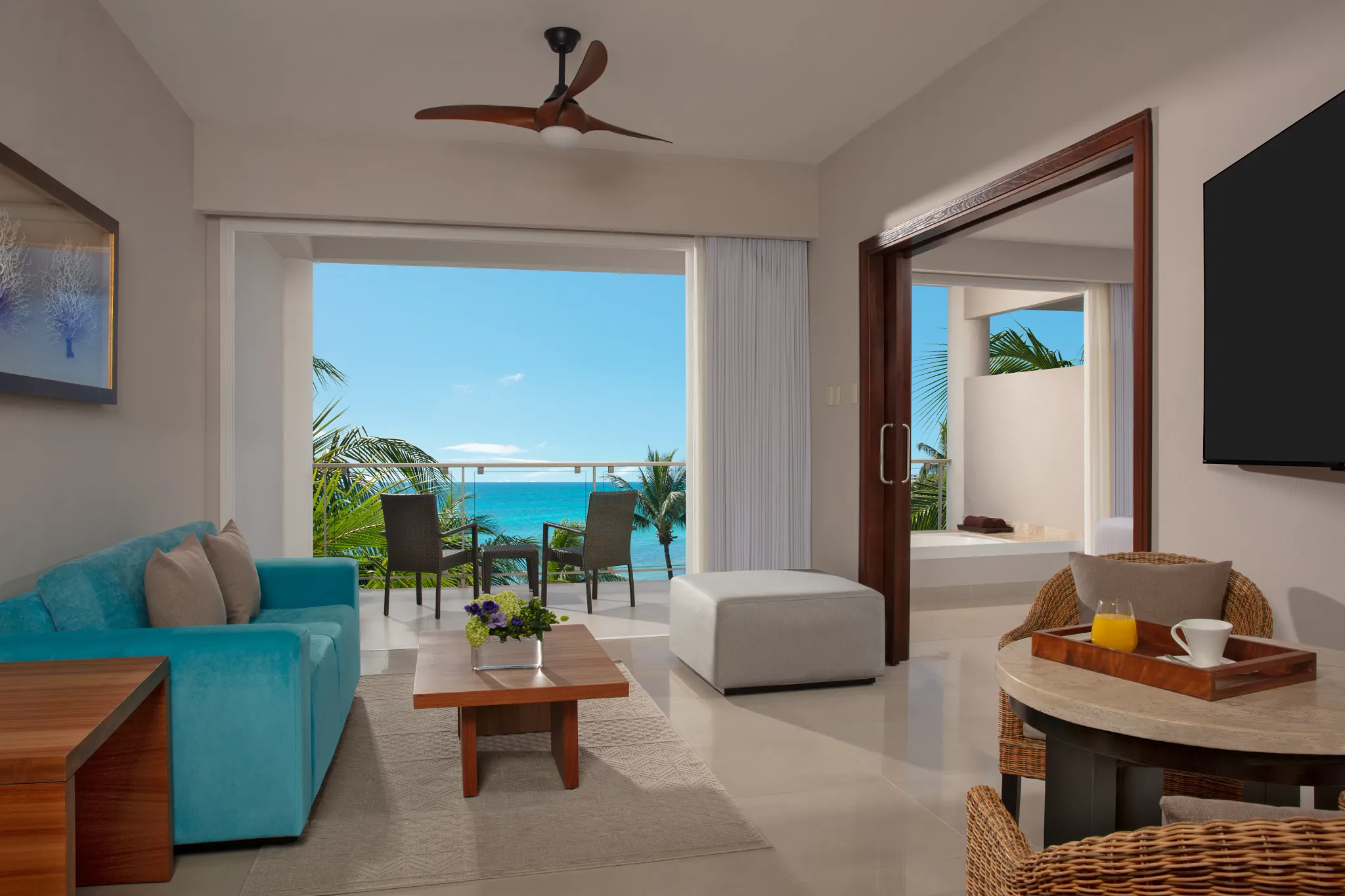 Preferred Club Suite Ocean View Living Area — Dreams Jade Resort & Spa