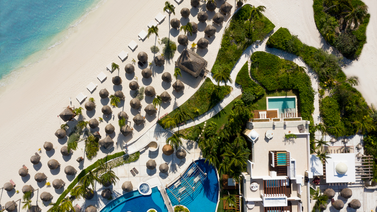 Imperial Suite Two Story Rooftop Terrace with Plunge Pool Aerial