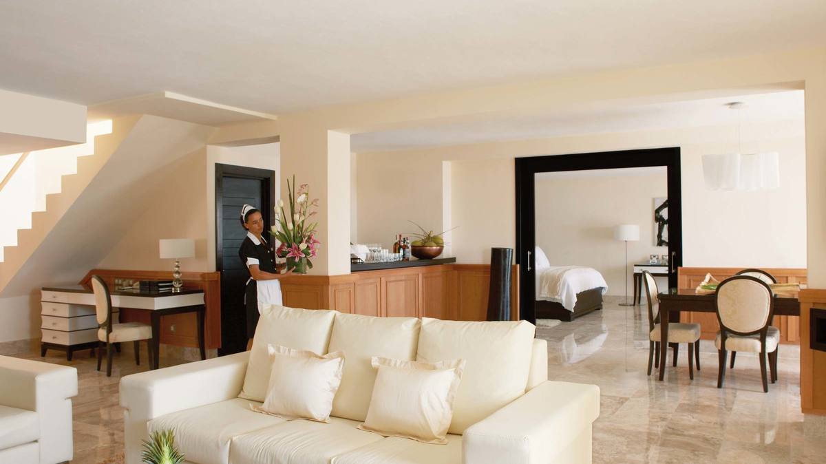 Imperial Suite Two Story Rooftop Terrace with Plunge Pool Living Area