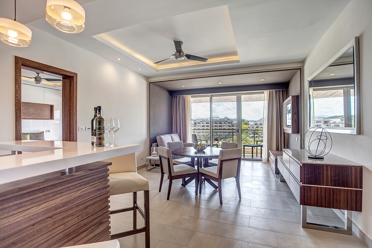Luxury Junior Suite living area at Hideaway at Royalton Saint Lucia