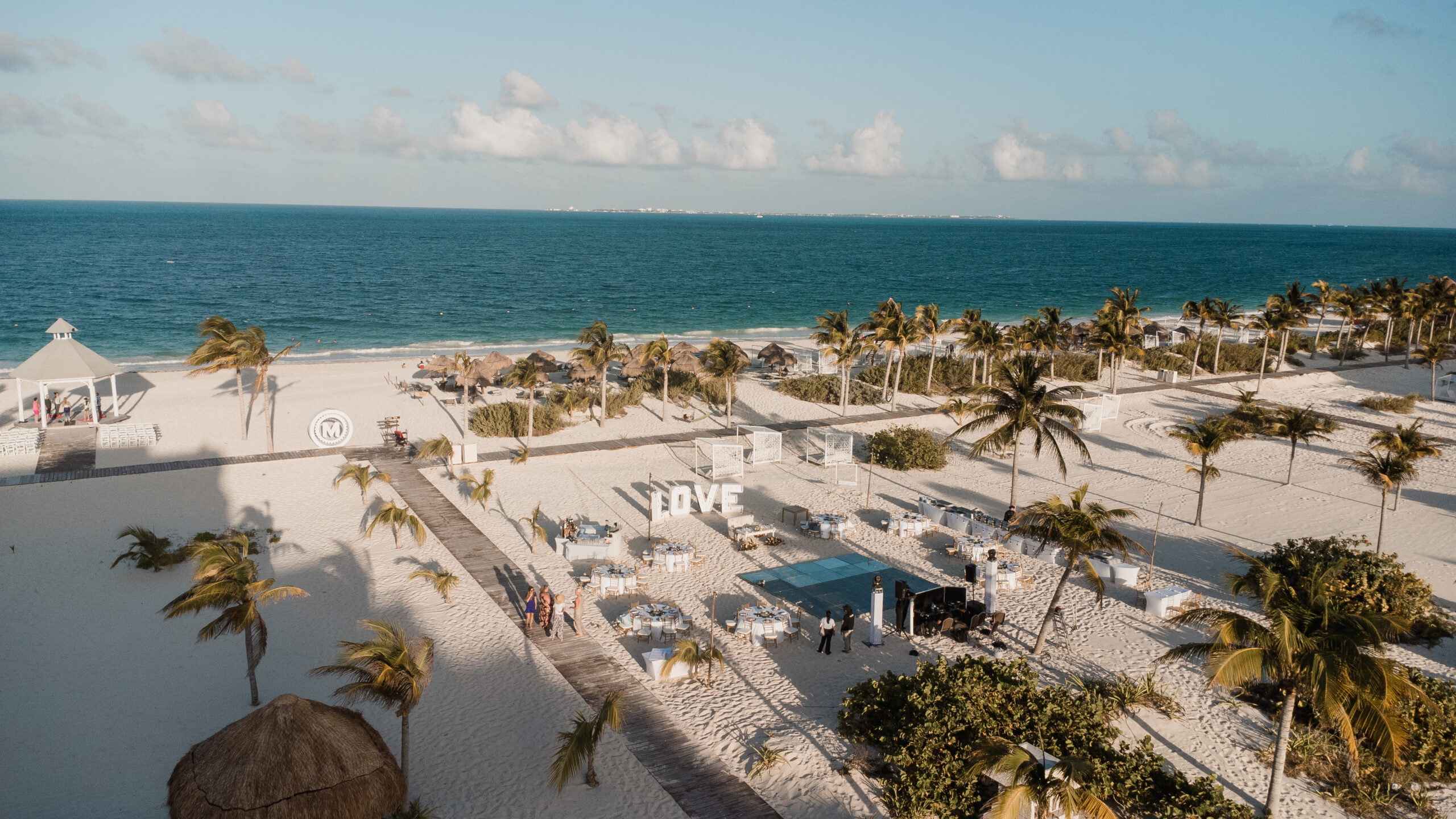 Beach Area wedding setup at Majestic Mirage