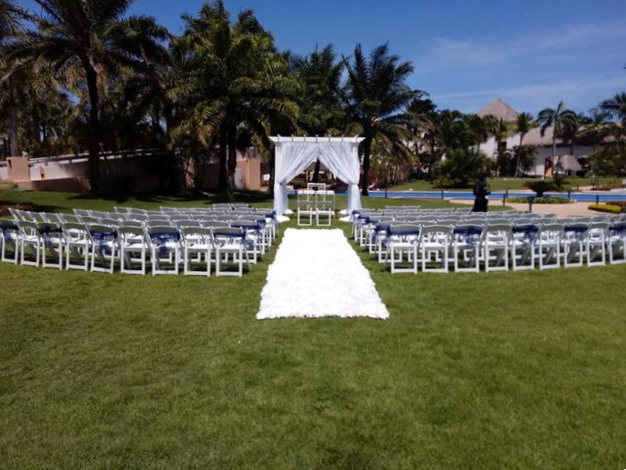 Canal Garden wedding setup — Hard Rock Hotel Punta Cana