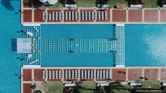 Eclipse Canal wedding setup — Hard Rock Hotel Punta Cana