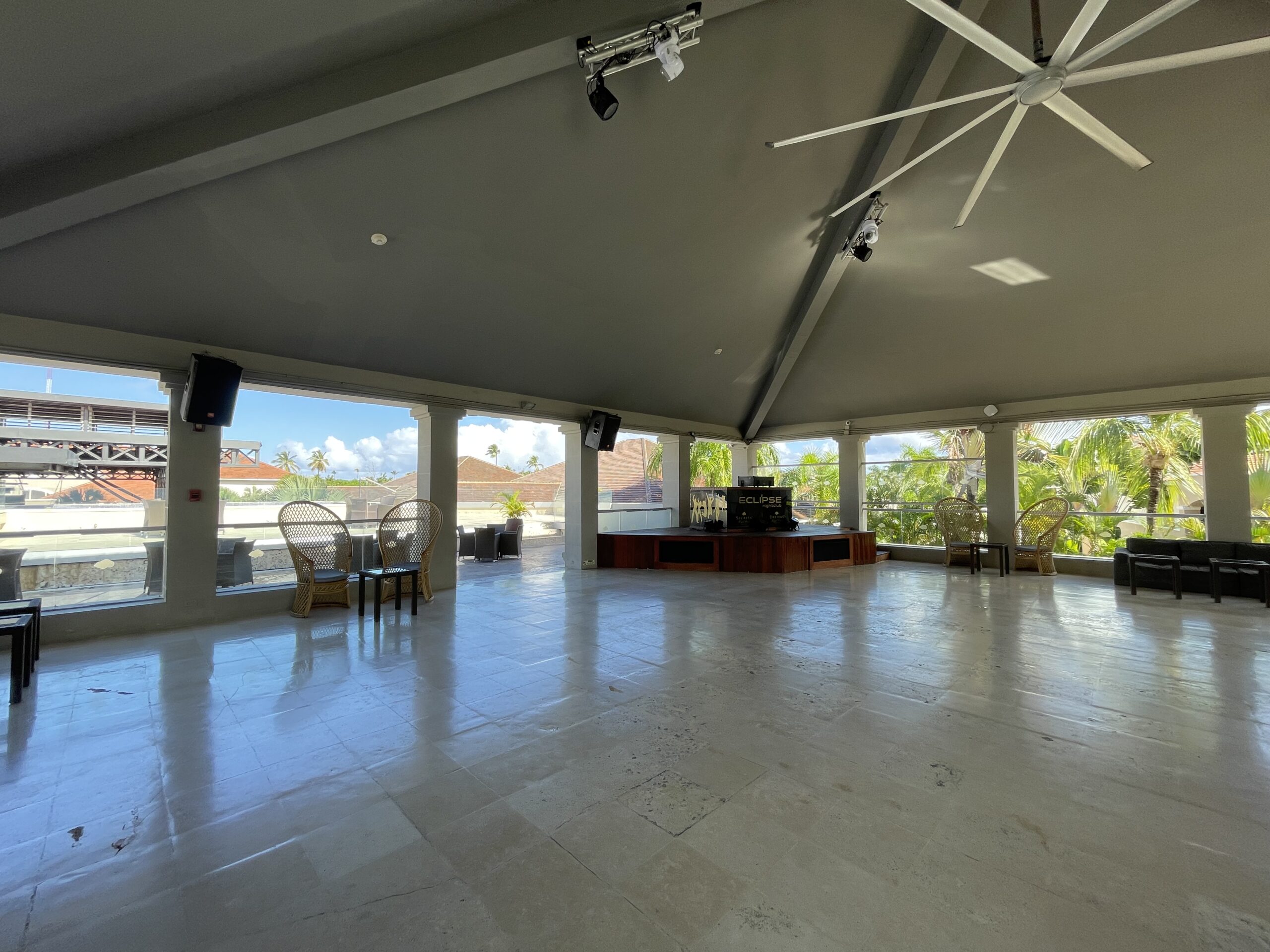 Eclipse Nightclub reception setup — Secrets Royal Beach Punta Cana