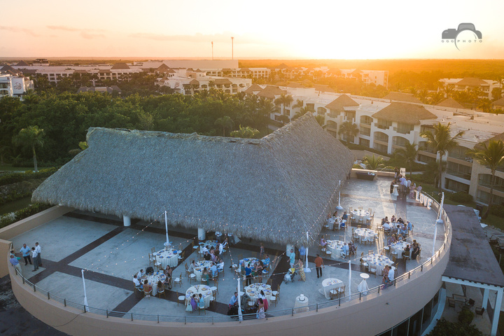 Element Terrace wedding setup — Hard Rock Hotel Punta Cana