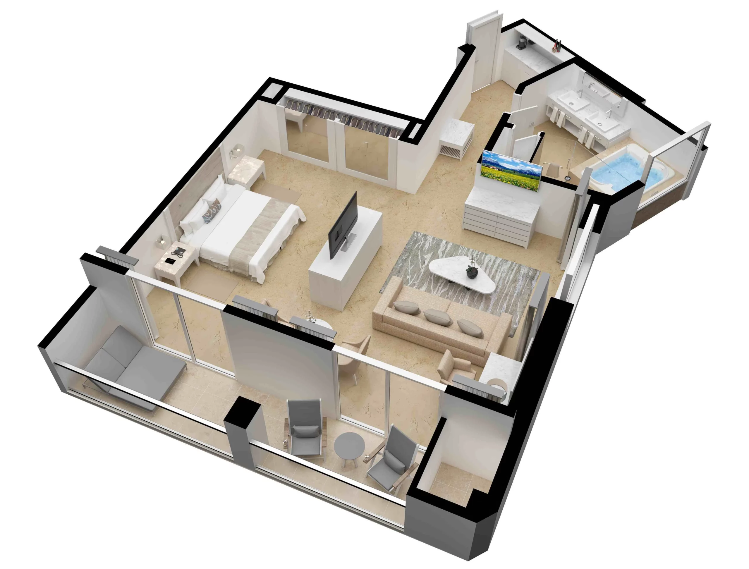Royale Governor Suite Oceanfront Layout — Le Blanc Cancun