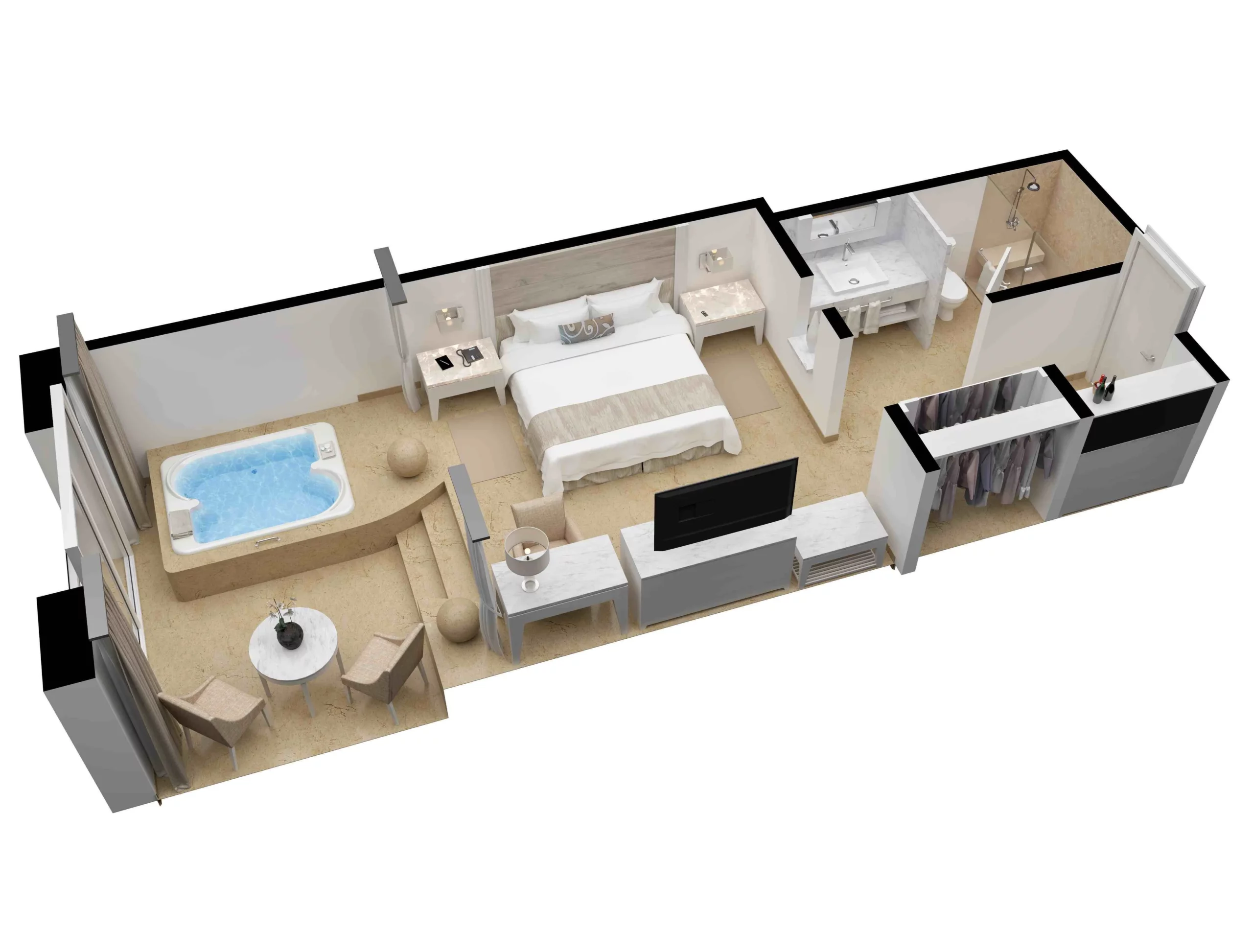 Royale Honeymoon Suite Ocean Front Layout — Le Blanc Cancun