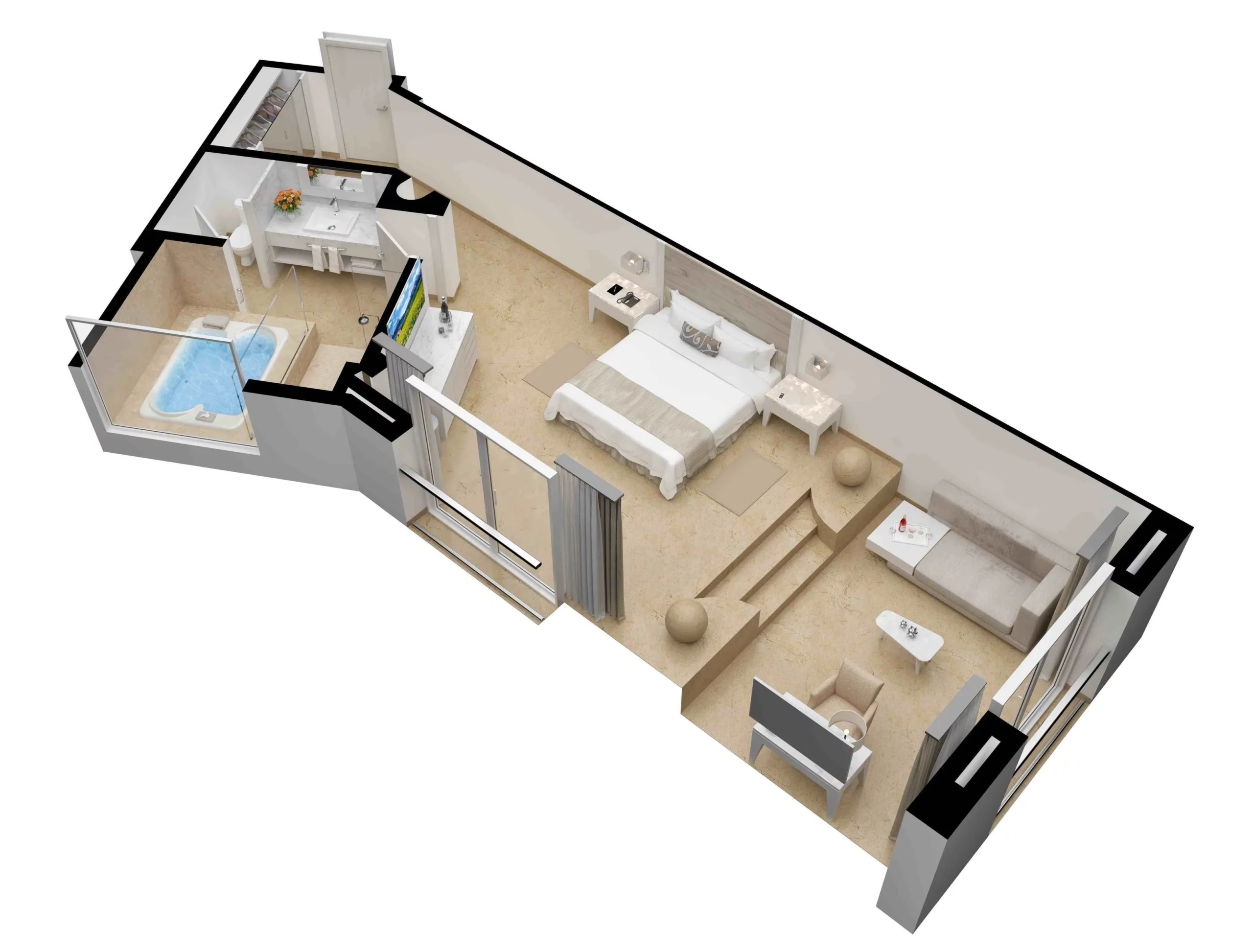 Royale Junior Suite Layout — Le Blanc Cancun