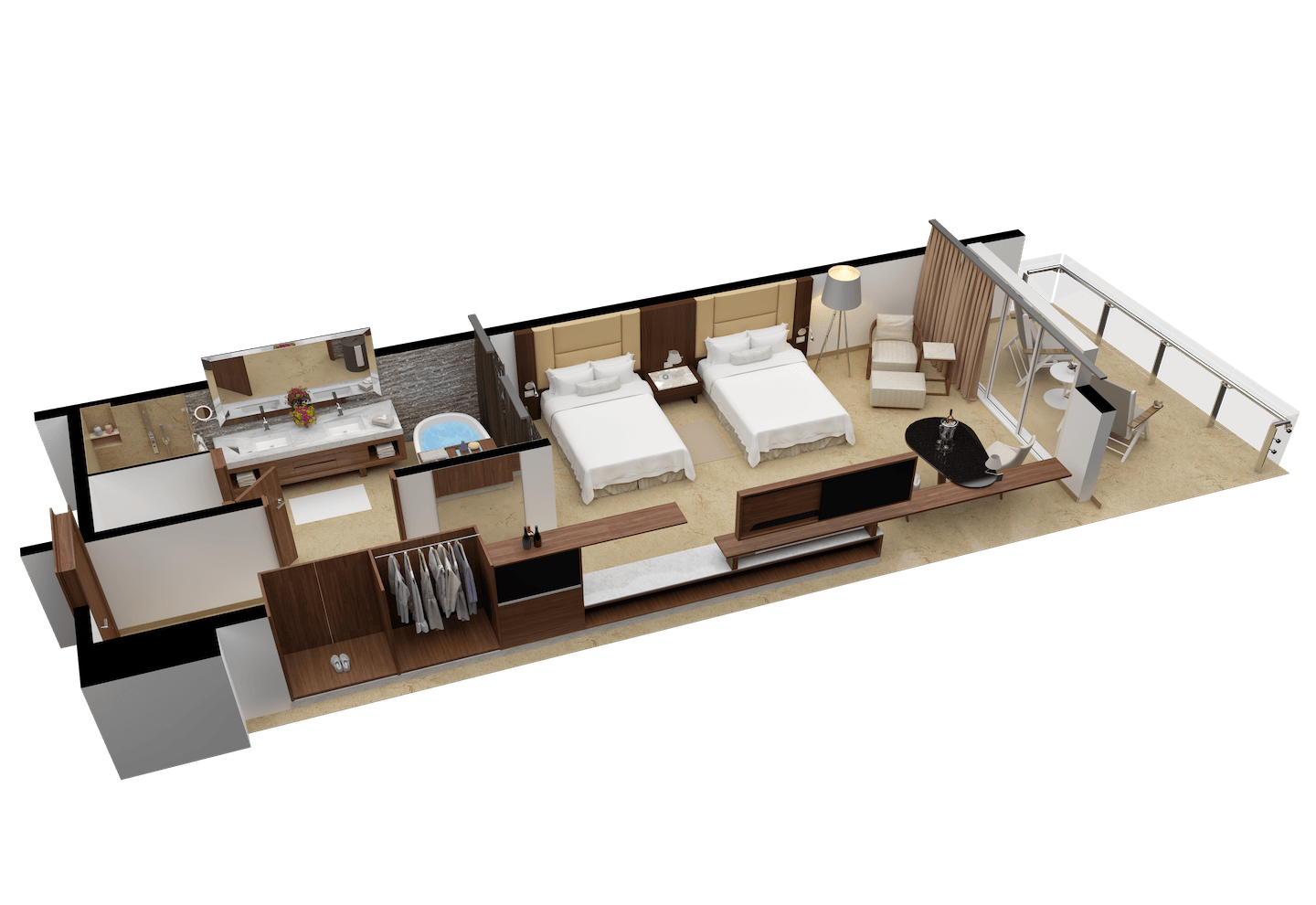 Royale Deluxe Ocean View with Double Beds - Le Blanc Los Cabos