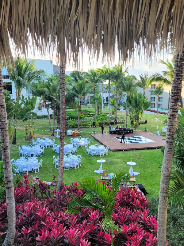 Palms Garden wedding setup — Hard Rock Hotel Punta Cana