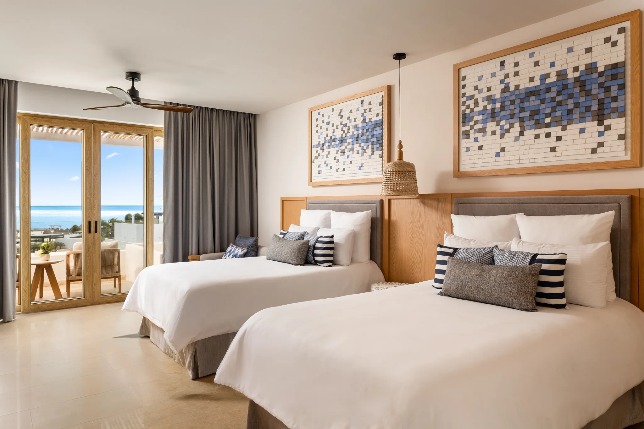 Preferred Club Junior Suite Ocean View double beds — Secrets Playa Mujeres