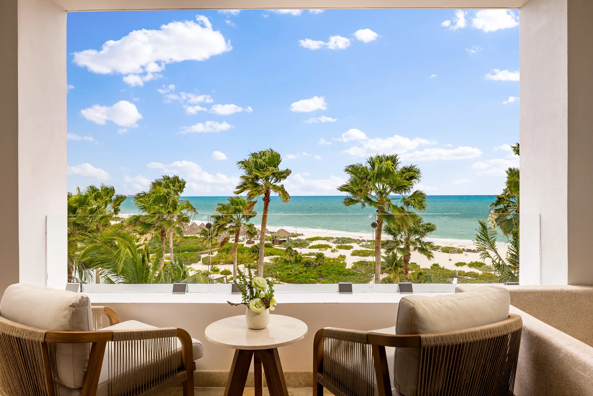 Preferred Club Junior Suite Ocean View terrace — Secrets Playa Mujeres