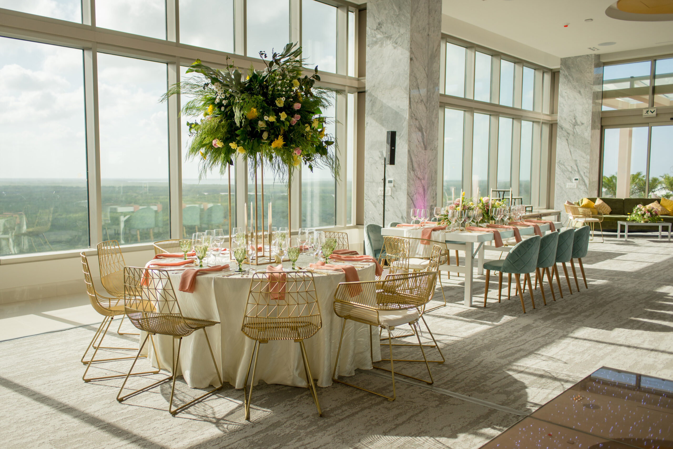 Sky Ballroom dining setup — Garza Blanca Cancun