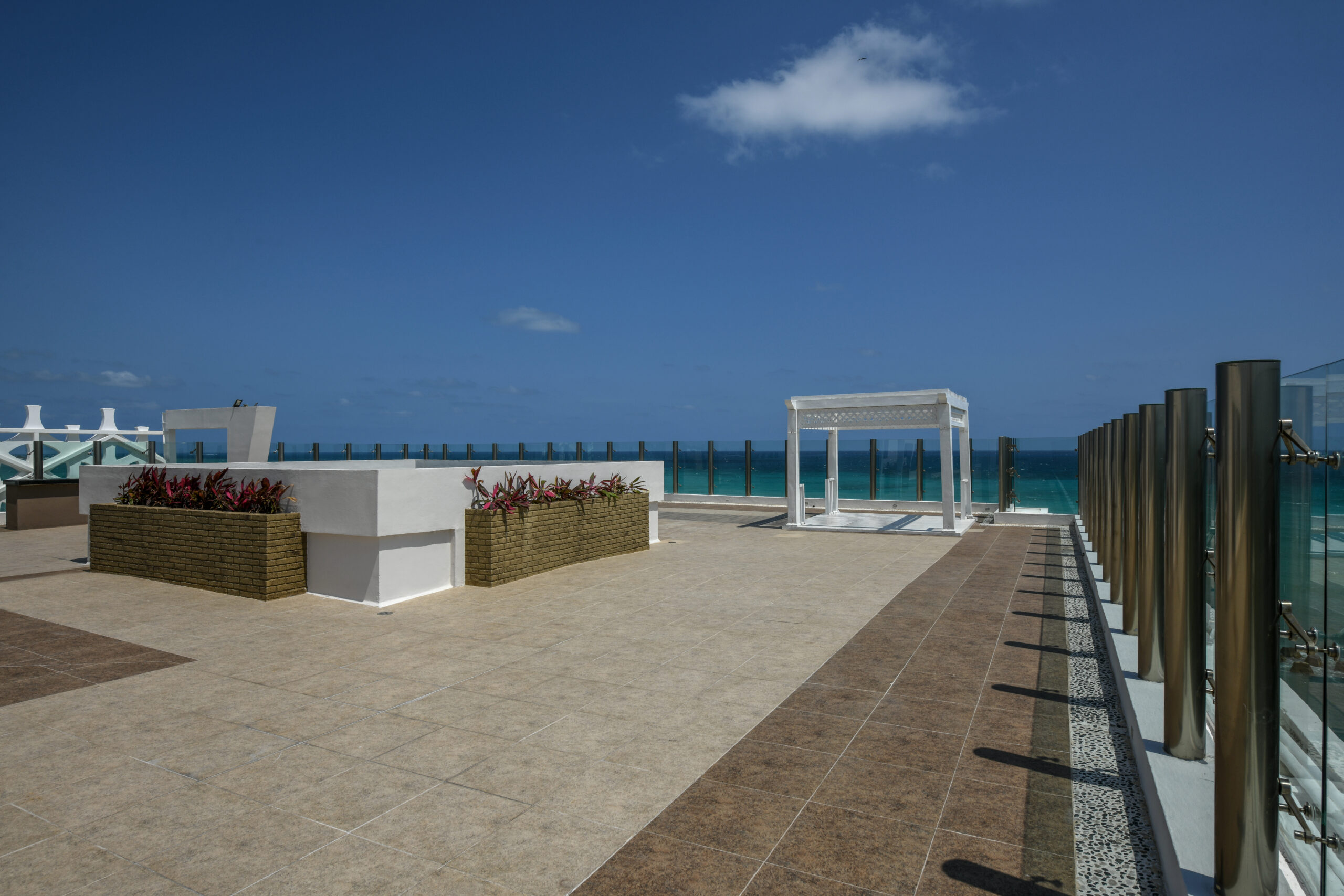 Sky Terrace ceremony setup — Generations Riviera Maya rooftop wedding venue