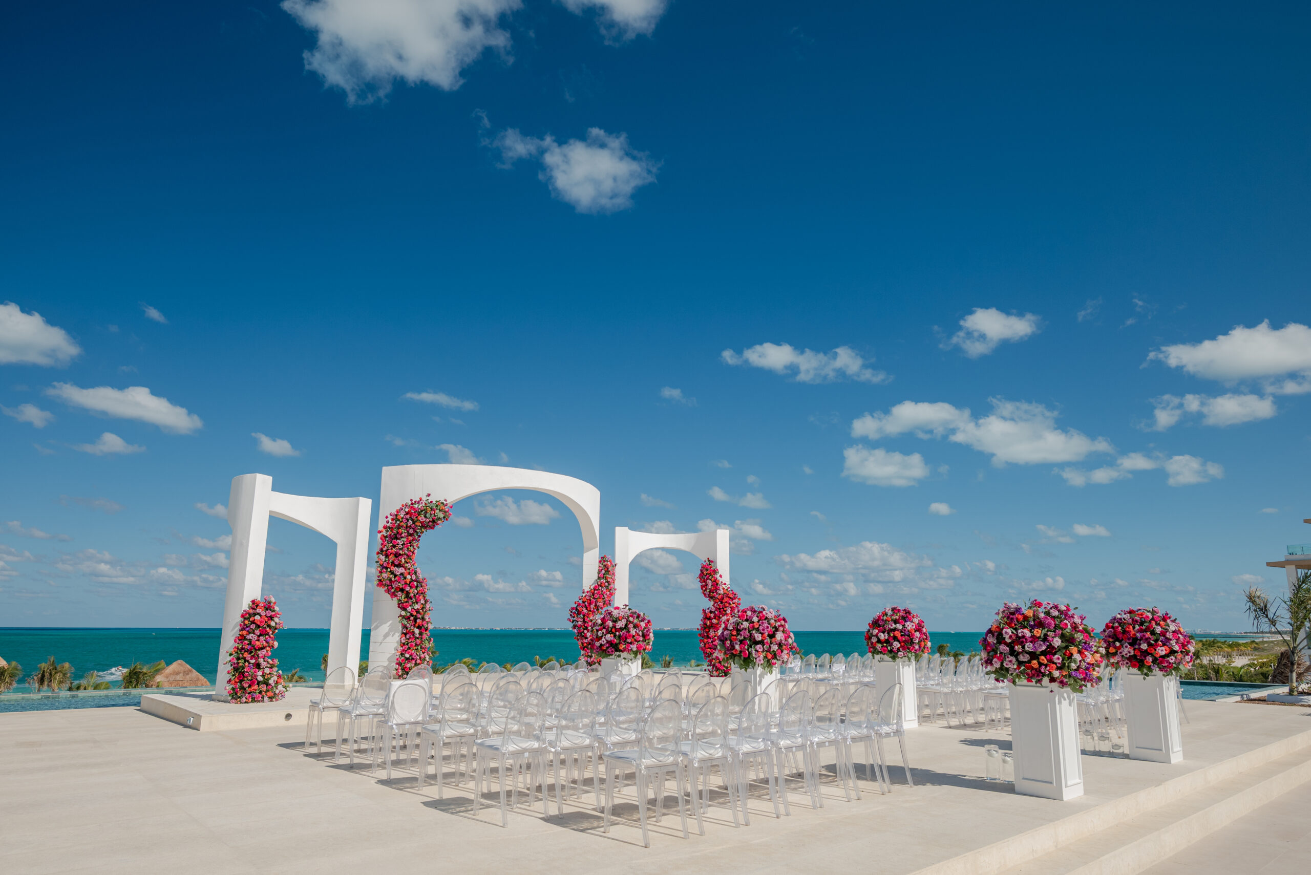 Sky Wedding Gazebo ceremony setup