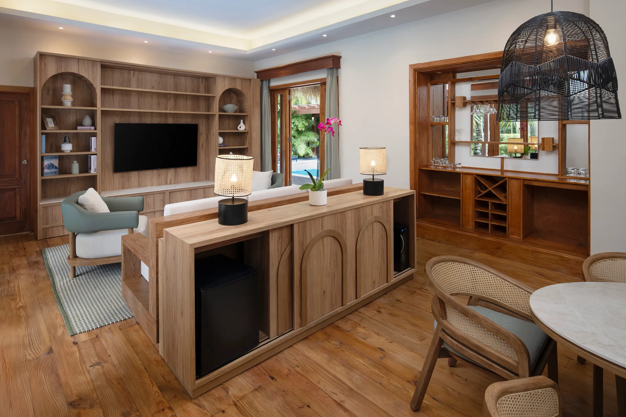 Caney Three Bedroom Villa Living Area at Zoëtry Agua Punta Cana