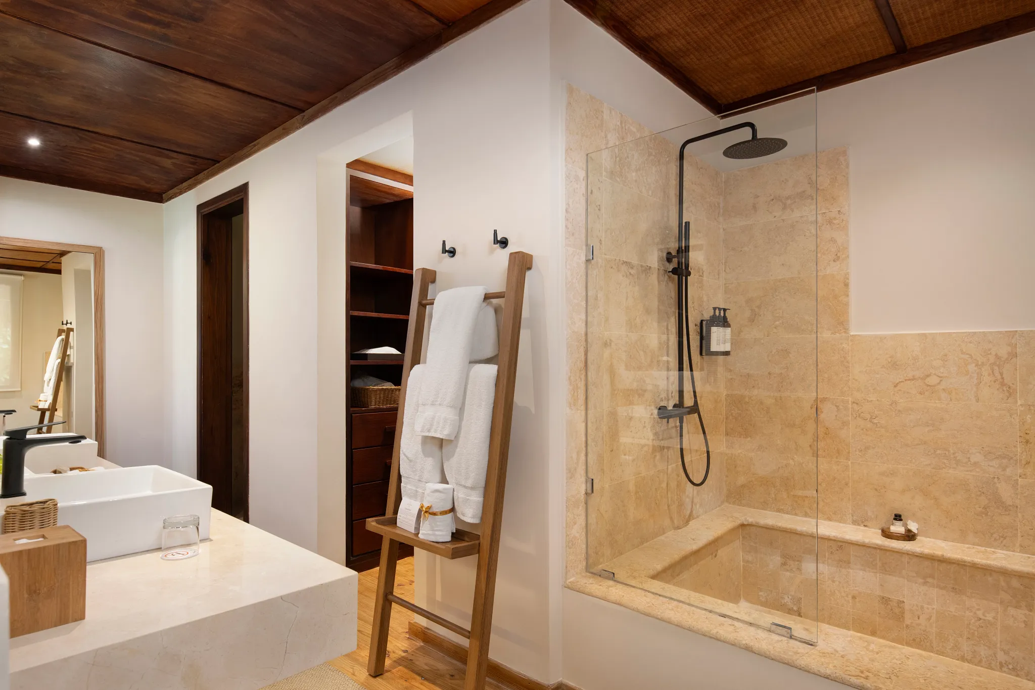 Premium Ocean Front Suite King Bathroom at Zoëtry Agua Punta Cana