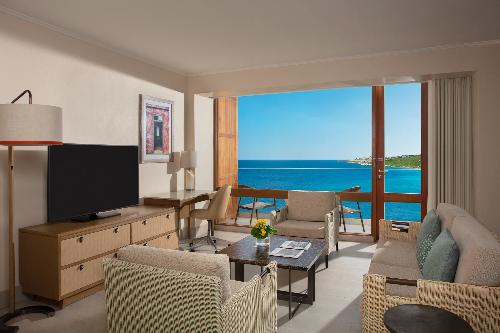 Preferred Club Suite Ocean View Living Area — Dreams Curaçao